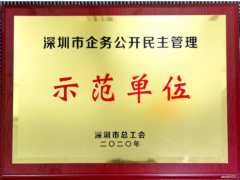 研祥科技榮獲深圳企務(wù)公開民主管理示范單位光榮稱號(hào)